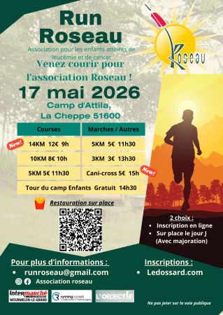 Venez courir pour l'association Roseau !