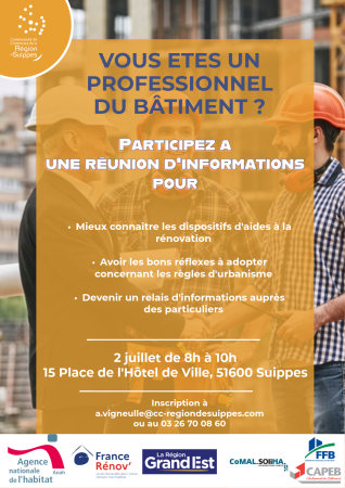 Réunion d'information professionnels du bâtiment